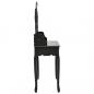 Preview: Schminktisch-Set mit Hocker Schwarz 75x69x140cm Paulownia-Holz 