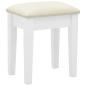 Preview: Schminktisch mit Hocker Weiß 65x36x128 cm Paulownia-Holz MDF
