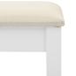 Preview: Schminktisch mit Hocker Weiß 65x36x128 cm Paulownia-Holz MDF