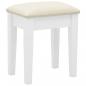 Preview: Schminktisch mit Hocker Weiß 65x36x128 cm Paulownia-Holz MDF
