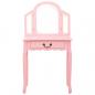 Preview: Schminktisch mit Hocker Rosa 65x36x128 cm Paulownia-Holz MDF