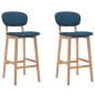 Preview: Barhocker 2 Stk. Blau Stoff