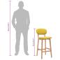 Preview: Barhocker 2 Stk. Senfgelb Stoff