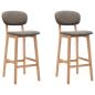 Preview: Barhocker 2 Stk. Taupe Stoff