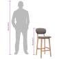 Preview: Barhocker 2 Stk. Taupe Stoff