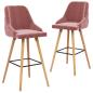 Preview: Barhocker 2 Stk. Rosa Samt