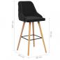 Preview: Barhocker 2 Stk. Schwarz Samt 