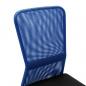 Preview: Bürostuhl Schwarz und Blau 44x52x100 cm Netzgewebe