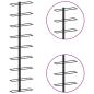 Preview: Wand-Weinregale für 18 Flaschen 2 Stk. Schwarz Eisen 
