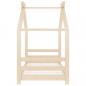 Preview: Kinder-Bettgestell Massivholz Kiefer 70x140 cm