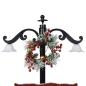 Preview: Weihnachtsbaum mit Schnee und Schirm-Fuß Blau 170 cm PVC