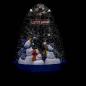 Preview: Weihnachtsbaum mit Schnee und Schirm-Fuß Blau 170 cm PVC