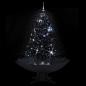 Preview: Schneiender Weihnachtsbaum mit Schirmfuß Schwarz 140 cm PVC