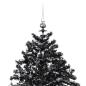 Preview: Schneiender Weihnachtsbaum mit Schirmfuß Schwarz 170 cm PVC