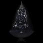 Preview: Schneiender Weihnachtsbaum mit Schirmfuß Schwarz 190 cm PVC