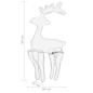 Preview: Rentier Weihnachtsdekoration mit Mesh 306 LEDs 60x24x89 cm