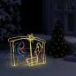 Preview: ARDEBO.de - Weihnachtskrippe Weihnachtsdekoration 240 LEDs 116x41x87 cm  