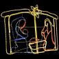Preview: Weihnachtskrippe Weihnachtsdekoration 240 LEDs 116x41x87 cm  