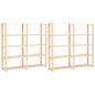 Preview: ARDEBO.de - Lagerregale 5 Böden 2 Stk. 170x38x170cm Massivholz Kiefer 500kg