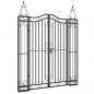 Preview: Gartentor Schwarz 121x8x150 cm Schmiedeeisen