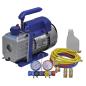 Preview: Vakuumpumpe Einstufig mit 4-Wege-Verteiler-Manometer Set