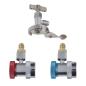 Preview: Vakuumpumpe Einstufig mit 2-Wege-Verteiler-Manometer Set