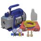Preview: Vakuumpumpe Einstufig mit 4-Wege-Verteiler-Manometer Set