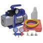Preview: Vakuumpumpe Einstufig mit 2-Wege-Verteiler-Manometer Set