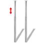 Preview: Teleskopische Tischbeine 4 Stk. Chrom 710 - 1100 mm