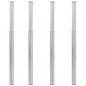 Preview: ARDEBO.de - Teleskopische Tischbeine 4 Stk. Gebürstetes Nickel 710-1100 mm