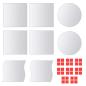 Preview: 16-tlg. Spiegelfliesen-Set Verschiedene Formen Glas