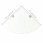Preview: Eckregale 2 Stk. mit Verchromten Halterungen Glas Transparent