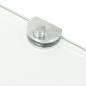 Preview: Eckregale 2 Stk. mit Verchromten Halterungen Glas Transparent