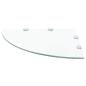 Preview: Eckregale 2 Stk. mit Verchromten Halterungen Glas Transparent