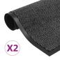 Preview: Schmutzfangmatten 2 Stk. Rechteckig Getuftet 40x60 cm Anthrazit