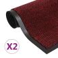 Preview: Schmutzfangmatten 2 Stk. Rechteckig Getuftet 90x150cm Rot