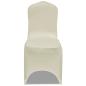 Preview: Stretch-Stuhlhussen Creme 24 Stk.