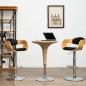 Preview: Barhocker 2 Stk. Schwarz Bugholz und Kunstleder 
