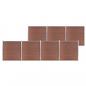 Preview: ARDEBO.de - Gartenzaun WPC 1218x186 cm Braun
