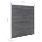 Preview: WPC Zaun-Set 3 Quadrate + 1 Schräge 619x186 cm Grau