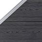Preview: WPC Zaun-Set 4 Quadrate + 1 Schräge 792x186 cm Grau