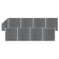 Preview: WPC Zaun-Set 8 Quadrate + 1 Schräge 1484x186 cm Grau