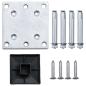 Preview: WPC Zaun-Set 9 Quadrate + 1 Schräge 1657x186 cm Grau