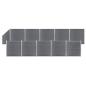 Preview: WPC Zaun-Set 10 Quadrate + 1 Schräge 1830x186 cm Grau
