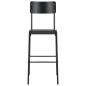 Preview: Barhocker 4 Stk. Schwarz Massives Sperrholz Stahl