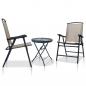 Preview: ARDEBO.de - 3-tlg. Bistro-Set Taupe Stahl