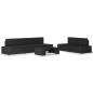 Preview: 6-tlg. Garten-Lounge-Set Poly Rattan Schwarz