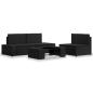 Preview: 4-tlg. Garten-Lounge-Set Poly Rattan Schwarz