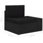 Preview: 7-tlg. Garten-Lounge-Set Poly Rattan Schwarz