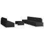 Preview: 8-tlg. Garten-Lounge-Set Poly Rattan Schwarz